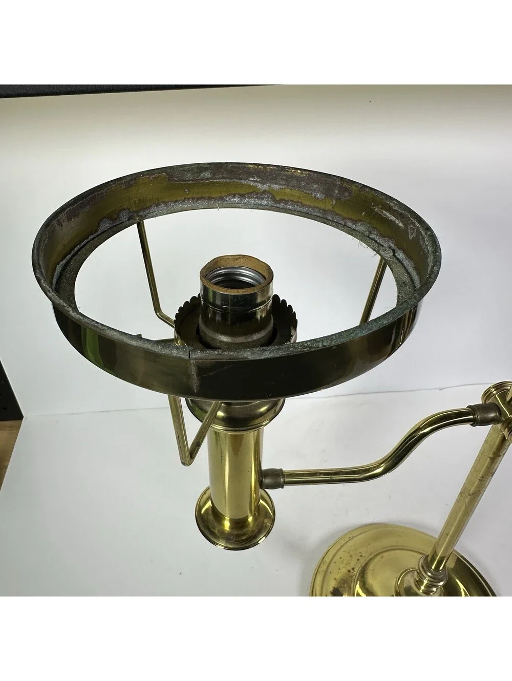 Tseng Mei Enter Co Vintage Brass Student Lamp TM-801C Adjustable Double Arm